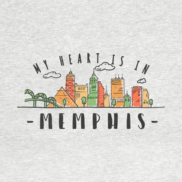 Memphis, USA City Skyline by LR_Collections